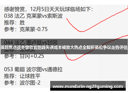 英超焦点战冬窗收官防线失误成本被放大热点全解析英伦争议走势评估